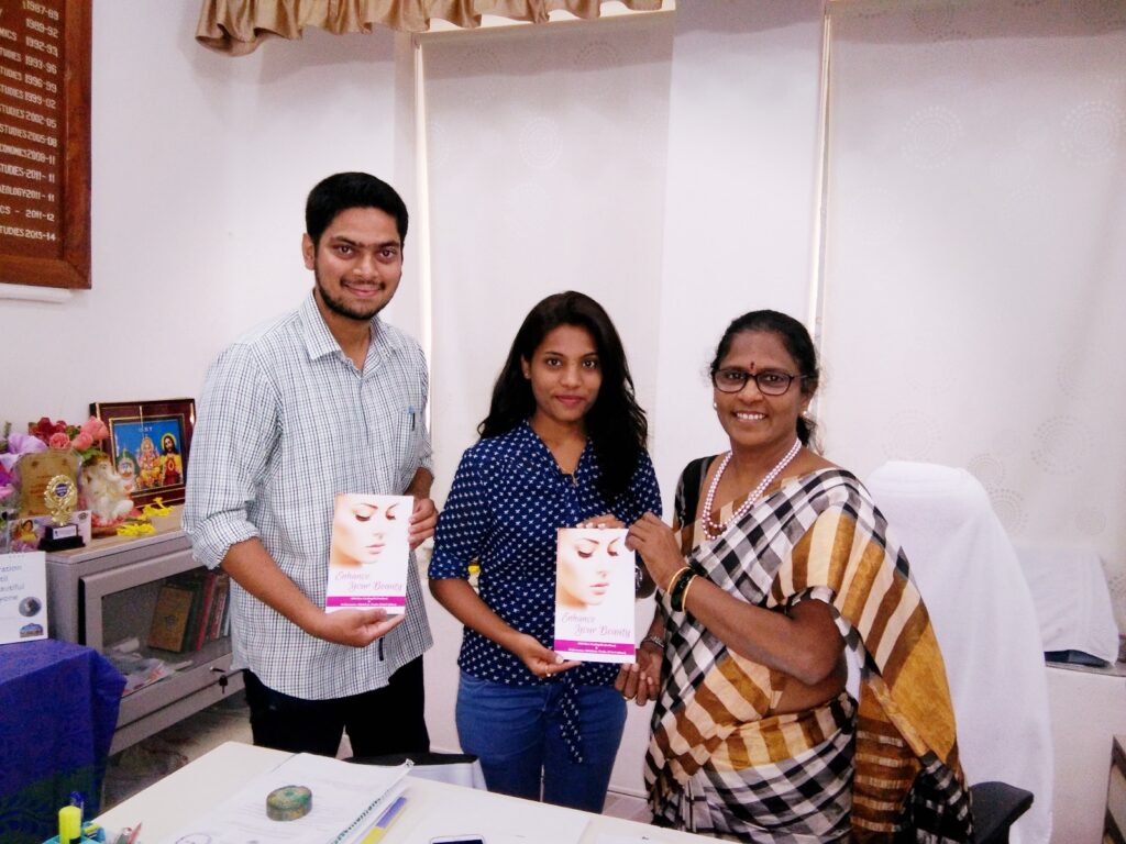 Book release by Prof. Gayatri Devi, Former Pricipal, School of Arts & Commerce, AU- 2017